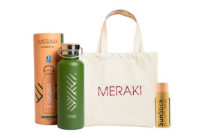 Regalo Botella Elementos + Tote Bag MERAKI Funyi + Protector Solar natural FPS45